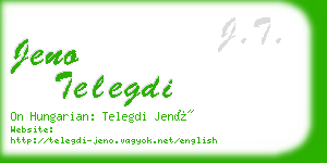 jeno telegdi business card